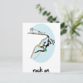 "Rock on!" Briefkaart (Staand voorkant)