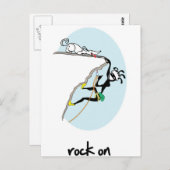 "Rock on!" Briefkaart (Voorkant / Achterkant)