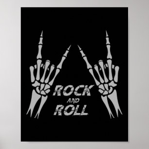 Rock on Bynd T - shirts voor vrouwen Rock and Roll Poster