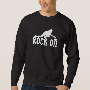 Rock on Curling Stone Broom Sweeping Ice Cu Trui