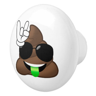 Rock On Emoji Poop Keramische Knop