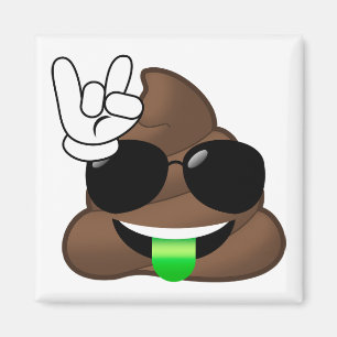 Rock On Emoji Poop Magneet