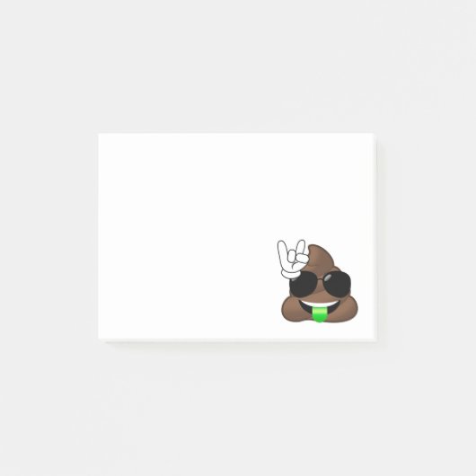 Rock On Emoji Poop Post-it® Notes (Voorkant)