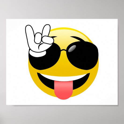 Rock On Emoji Poster (Voorkant)