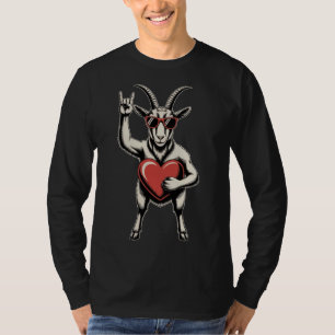 Rock On Geit Grafisch Coole Zonnebril & Hart T-shirt