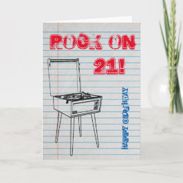 Rock On! Gelukkige 21e verjaardag kaart