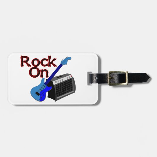 Rock On Guitar & Amp Bagagelabel (Voorkant horizontaal)