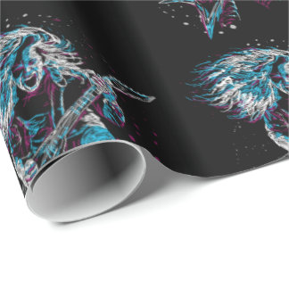 Rock on Heavy Metal Black Cadeaupapier