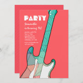 Rock On Invitation Kaart (Voorkant / Achterkant)