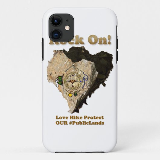 ROCK ON! Liefde Hike beschermt onze publieke grond Case-Mate iPhone Case (Achterkant)