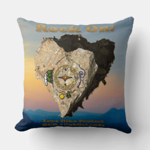 ROCK ON! Liefde Hike beschermt onze publieke grond Kussen