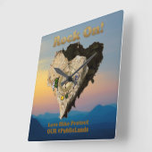 ROCK ON! Liefde Hike beschermt onze publieke grond Vierkante Klok (Hoek)