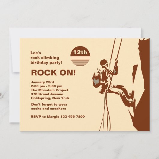 Rock On Mountain climate Invitation Kaart (Voorkant)