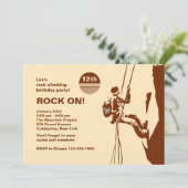 Rock On Mountain climate Invitation Kaart (Staand voorkant)