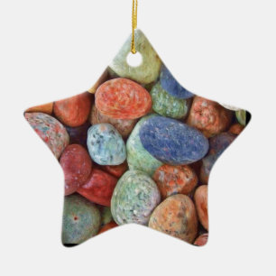 Rock on Multicolored Rocks Keramisch Ornament