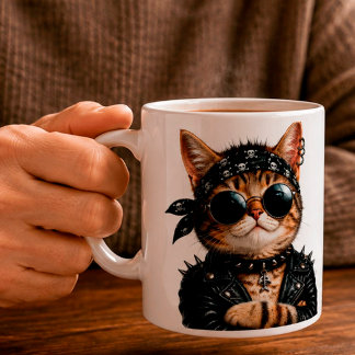 Rock On! – Personalized Rock Cat Koffiemok