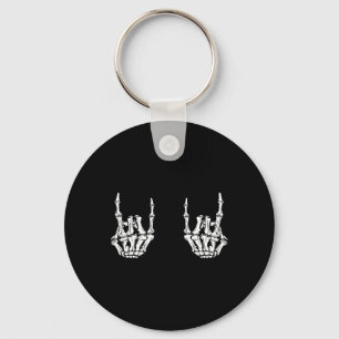Rock On Rock Star Skelet Hands Rocker Fun Hallow Sleutelhanger