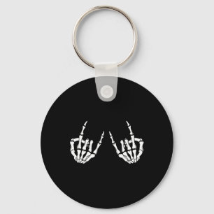 Rock On Rock Star Skelet Hands Rocker Spooky Hal Sleutelhanger
