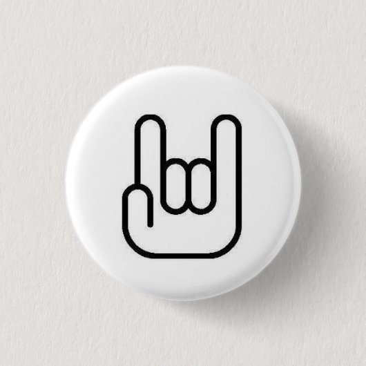 Rock On Ronde Button 3,2 Cm (Voorkant)