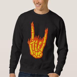 Rock On Skelet Handgebaren Hard Rock On Skelet Trui