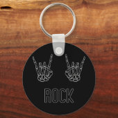 Rock on Skeleton Hands Sleutelhanger (Voorkant)