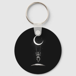 Rock on Skeleton Moon Band T - shirts - Rock and R Sleutelhanger