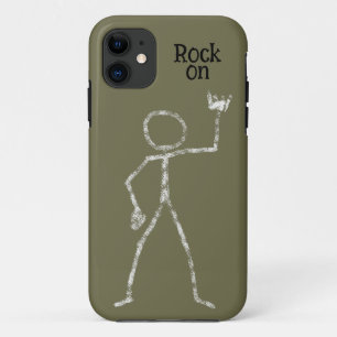 Rock On Stickman phone case band muziekkrijk