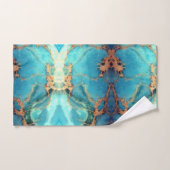 Rock ON Turquoise Pattern Handdoek (Handdoek)
