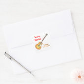 Rock on Valentijnsticker Vierkante Sticker (Envelop)