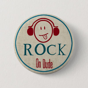 Rock op Man Ronde Button 5,7 Cm