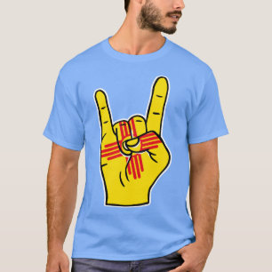 Rock op New Mexico New Mexico staat vlag Rock Hand T-shirt