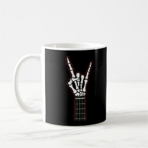Rock op Skeleton Hand gitaar geschenken Koffiemok