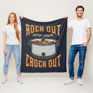 Rock Out met je Crock Out Noveltie Fleece Deken