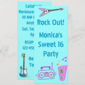 Rock Out Uitnodiging (Voorkant / Achterkant)
