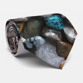 Rock-overs, gepolijste Rocks, mineralen Stropdas