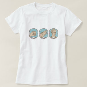 Rock, Paper, Caesar Grappig Woord Pun T-shirt
