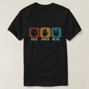 Rock Paper Metal Grappige muziek liefhebber shirt