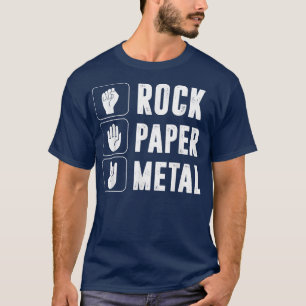 Rock Paper MetalMusic Rock Punk Music Funny Rock T-shirt