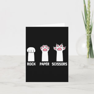 Rock Paper Schaar Kat Paws Game Schattige Paw Funn Kaart