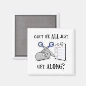 Rock-Paper-schaar Magneet (Voorkant / Achterkant)