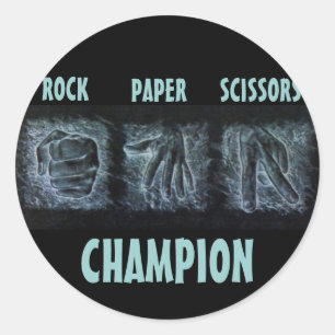 Rock Paper-schaar Ronde Sticker
