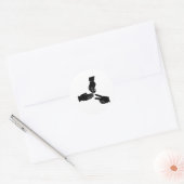 Rock Paper-schaar Ronde Sticker (Envelop)