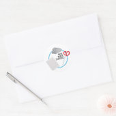 Rock Paper-schaar Ronde Sticker (Envelop)