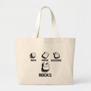 Rock Paper Scissors - Emo Alternative Grunge Rock Grote Tote Bag