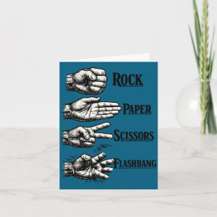 Rock paper scissors flashbang grappige gamer meme kaart