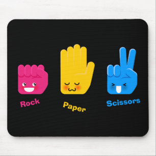 Rock, Paper, Scissors Game Mousepad Muismat