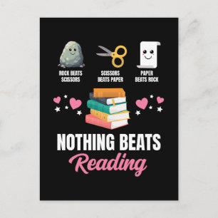 Rock Paper Scissors Niets is beter dan lezen Feestdagenkaart