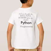 Rock Paper Scissors, Python Programming T-shirt (Achterkant)