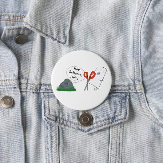Rock, Paper, Scissors Ronde Button 7,6 Cm (In situ)