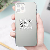 Rock Paper Scissors Schattige Cat Paws Funny Sticker (Telefoon)